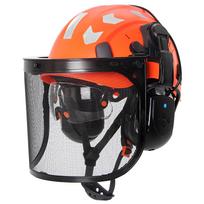 CE Forestry Safety Helmets with 5.0 Bluetooth Built-in Goggles Earmuffs  Mesh Face Shield Logging ABS Chainsaw Hard Hat Work Cap