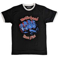 Motorhead 'Iron Fist' Juodi Ringer marškinėliai - NAUJAS Unisex T-shirt S