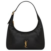 Saint Laurent Ysl Calypso Logo Zip Closure Mini Lambskin Hobo Bag Women handbags Black 791484-AACX7-1000 Basic Set (Bag+Dust Bag)