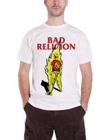Bad Religion T Shirt Boy on Fire Suffer Band Logo Official Mens New White S L