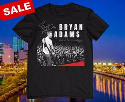26 Nauji Reti! Bryan Adams gyvai koncerte Medvilninis Juodas Pilno Dydžio Unisex Marškinėlis Unisex Marškinėlis XXXXL