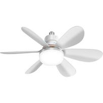 40W 20 colių LED ventiliatorius-šviestuvas lubinis ventiliatorius tylus lauko lubinis ventiliatorius 6 mentės su nuotolinio valdymo pultu ir laikmačiu biurams miegamojo virtuvei balta