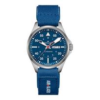 Hamilton Khaki Aviation Series Automatic Mechanical Watch 42mm Blue Dial Titanium Case Leather Nylon Strap Women watches H64655941 Blue
