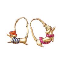 Dachshund Shaped Alloy Earrings Allergy Resistant Lightweight Design For Casual Daily Wear Animal Inspired Jewelry 1
