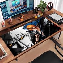 Anime Bleach Mouse Pad Large Anti-Slip Rubber Gaming MousePad Durable Desk Pad Thick Seam Edge Suitable For Office And Gaming 600x300x2mm