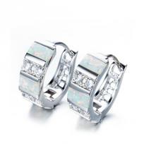 Exquisite blue water drop earrings, exaggerated personalized diamond-set circle earrings, earrings.