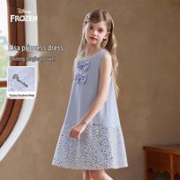 Disney Girls' Elsa Princess Sleeveless Dress 110 mėlynai pilka spalva