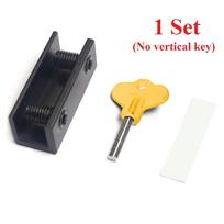 1Pcs Adjustable Sliding Window Lock Aluminum Alloy with Key Wrench Window Stoppers No-Drill Install Anti-theft Limiter