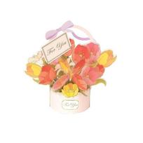 Gratitude 3D Pop Up Pop Up Flower Basket Card Flower Basket Simple 3D Card 3D Design Thank You Card Valentines Day