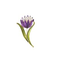 1Pc Elegant and Beautiful Tulip Brooch Vintage Exquisite Pin Fashion Personalized Jewelry Accessories Party Festival Gift 2026