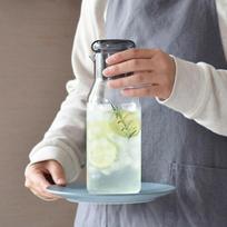 Premium Borosilicate Glass Water Pitcher Clear Beverage Jug with Cup for Fridge Iced Tea Party Kitchen