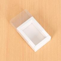 5PCS Kraft Paper Cookies Candy Cake Boxes Multi Size Clear PVC Window Gift Packaging Boxes Solid Color Square Drawer Box Display 9x6x4cm balta