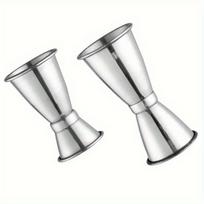 2Pcs 304 Stainless Steel Cocktail Shaker Measure Cup Dual Shot Drink Spirit Measure Jigger Kitchen Gadgets