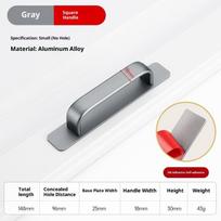No Drilling Aluminum Alloy Drill-free Handle Glass Sliding Door Window Drawer Wardrobe Push-pull Bathroom Sticker Door Handles