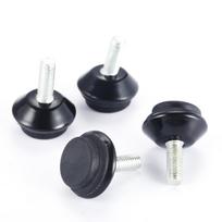 4 vnt. reguliuojami metaliniai baldų lygintuvai, kojelės, M6*15mm sriegis, juodos/sidabrinės/auksinės spalvos, spintelėms, stalams, kėdėms, mašinų pagrindams juoda