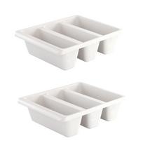 2PCS Simple Plastic 3 Grid Shoe Rack Nordic Style Space Saving Vertical Slippers Rack Large Integrated Shoe Box Bedside