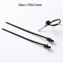 20pcs Self Locking Nylon Cable Ties Fastening Zip Cable Ties Portable Black Cable Ties Multifunctional Wrap Cable