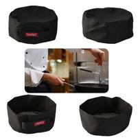 Black Adjustable Skull Cap Mesh Hat Cooking Catering Professional Bakers Food Service Soft Polyester Cotton Breathable XXS