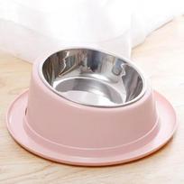 Cat Feeder Slope Anti-Ant Food Bowl For Cat Pet Accessories Dog Bowl Quality Stainless Steel Container For Cats Pet Supplies rožinė