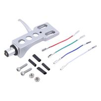 Cartridge Headshell Stylus Holder with 4 Lead Wires LP Headshell for Most Record Player Replacement Headstands