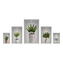 Creative Plants Potted Wall Stickers Greenery Bonsai 3D Decal Livingroom Bedroom Home Decoration DIY Mural Art DIY