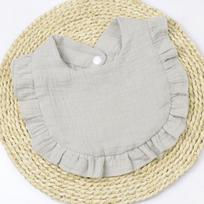 High Quality Soft Muslin Bibs Absorbent Flounce Bandana Drool Bibs Solid Colored Newborn Saliva Bib Boys Girls