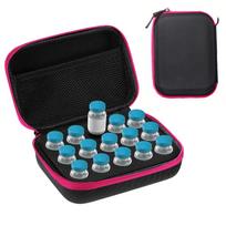 10ML Insulin Vial Storage Case 15 Slots EVA Insulin Vial Protector Wear-resistant Waterproof Insulin Organizer Travel Use rožinė raudona spalva