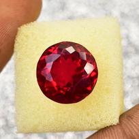 NATURAL Red Ruby CERTIFIED 15.5 Ct Round Shape Unique Loose Gemstone For Gifting 14.2 mm raudona