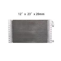 Universalus aliuminio kondensatorius automobilių oro kondicionieriui 12x23x20mm Didelis aušinimo našumas automobiliui, gatvės strypui, sunkvežimiui