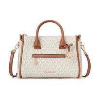 MICHAEL KORS handbag Carine gold label pendant hardware buckle classic print artificial leather Boston bag hand-held shoulder crossbody bag medium auksas