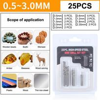 20/25Pcs Full Grinding Mini Twist Drill Set - 0.3-1.6mm/0.5-3.0mm Micro Drilling Tool for Woodworking Plastic PVC Circuit Board