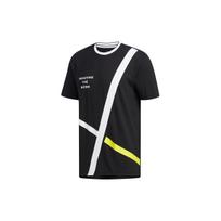 adidas neo M Cs Abs Gr T2 Alphabet Printing Casual Sports Breathable Short Sleeve Black Men's DW8114 L