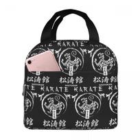 Shotokan Karate Symbol And Kanji White Text Insulated Lunch Bag for Women Office Cooler Thermal Food Box Tote Lunch Boxes One Size