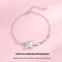 Tichia Dream Unicorn Bracelet: Women's S925 Sterling Silver, Cute Summer Design with Exquisite Shell. 925 Silver