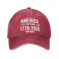 America th Birthday Velvet Baseball Cap  New Vintage Washed Cotton Baseball Cap Parent Kids Sun Hats Adjustable