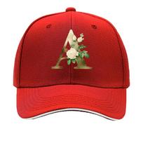 Fashion Women Baseball Caps Streetwear Hip Hop Hat Summer Breathable Visors Sun Hats Flower  Lette Sandwich Baseball Cap One Size