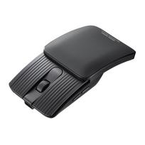 Sanwa Supply Bluetooth Mouse, Compact, Slide-out Design, 5 Buttons, Silent, Rechargeable, Black MA-BBS526GY
