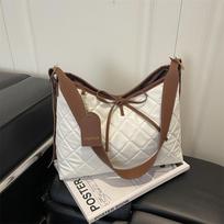 2026 New Quilted Stitch Large Capacity Hobo Shoulder Crossbody Bag Women Fashi Trendy Casual Commuter Handbag balta
