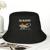Paul McCartney Retro Star and Palms Bucket Hat  Hawaii FisherUnisex Caps Personality Fishing Sun Hats For Unisex Women Fashion Cap One Size