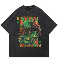 benber vintage Streetwear Alien Attack Poker Graphic Unisex TShirt S