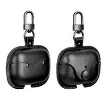 For Airpods 4 3 2 1 Case Leather Business Earphone Case Headset Shell Headphone Cover Luxury Leather PU Cover for airpods pro 3 2 With Hook For AirPods 4