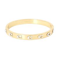 COACH Classic personalized design brass bracelet women's gold auksas