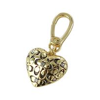 COACH C-shaped logo lobster clasp design pendant women's gold auksas