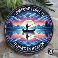 Planetjuice Vintage Metal Sign Fishing Man Cave Wall Decor (as the picture,20x20)