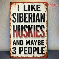 Planetjuice Vintage Tin Sign Husky Wall Art Retro Home Decor x Metal Plaque Bar Cafe (as the picture,20x30)