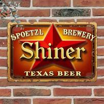 Planetjuice Vintage Metal Beer Sign Shiner Texas Wall Decor x Inch Tin For Bar Garage Pub (as the picture,20x30)