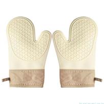 Silicone Heat Resistant Oven Gloves Two Finger Design Thickened Non Slip Microwave Oven Gloves Heat Protection Up to 300 Degrees Set of 2