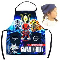 [Noso Toraichi Shoten] Super Space Sheriff Gavan Children's Apron and Navy Triangle Headscarf Set for Boys, Toddlers, All Seasons, Size 110cm, Gift,