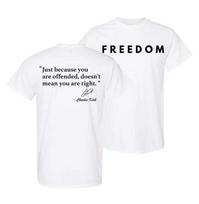 Freedom Charlie Kirk Tribute T-Shirt – Minimalist Front with Memorial Graphic XXL