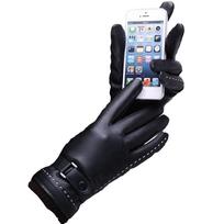 Full Finger Windproof Driving Guantes Keep Warm Guantes  Gloves PU Leather Gloves Female